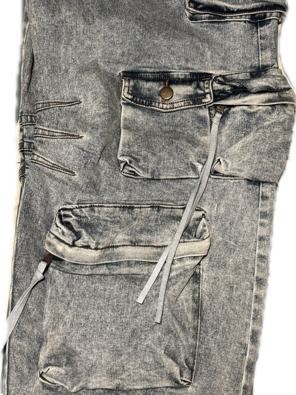 Akira Gray Cargo Jogger Jeans - Drawstringe Waist - Picture 3 of 3